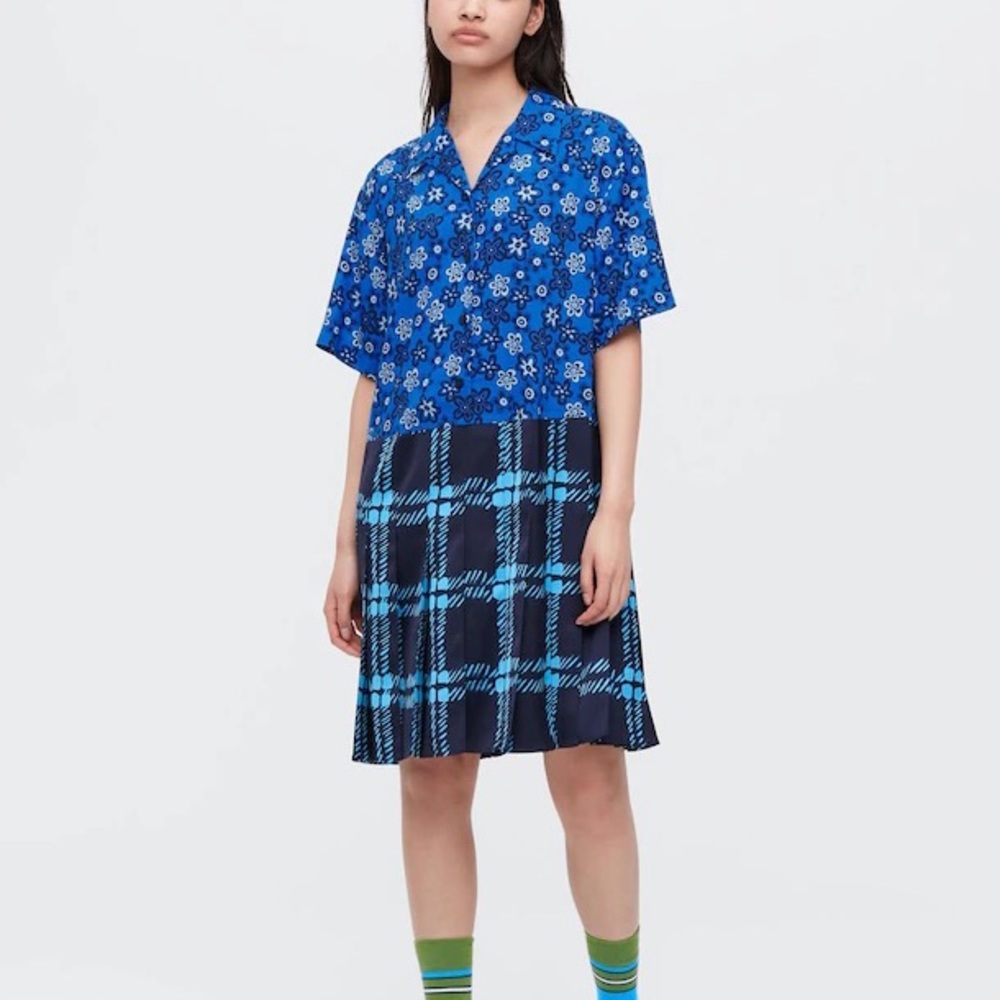 Uniqlo x MARNI Open Collar Pleated Dress